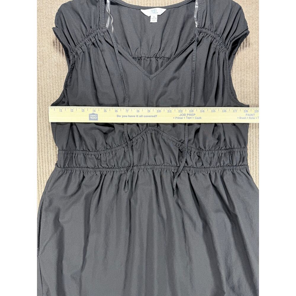 Time and Tru Black Sleeveless Tiered Midi Dress XL - Picture 8 of 9